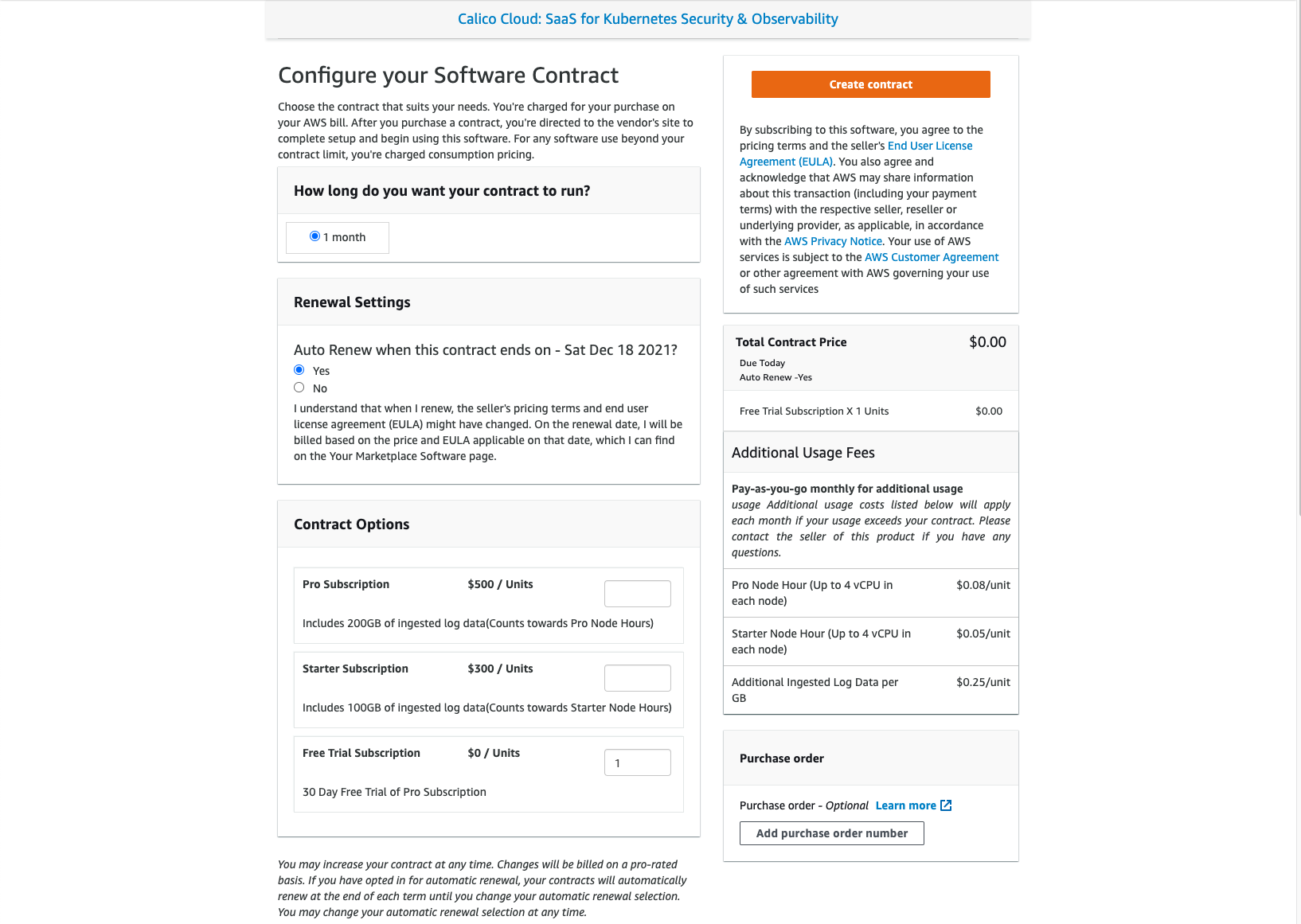 Contract Config